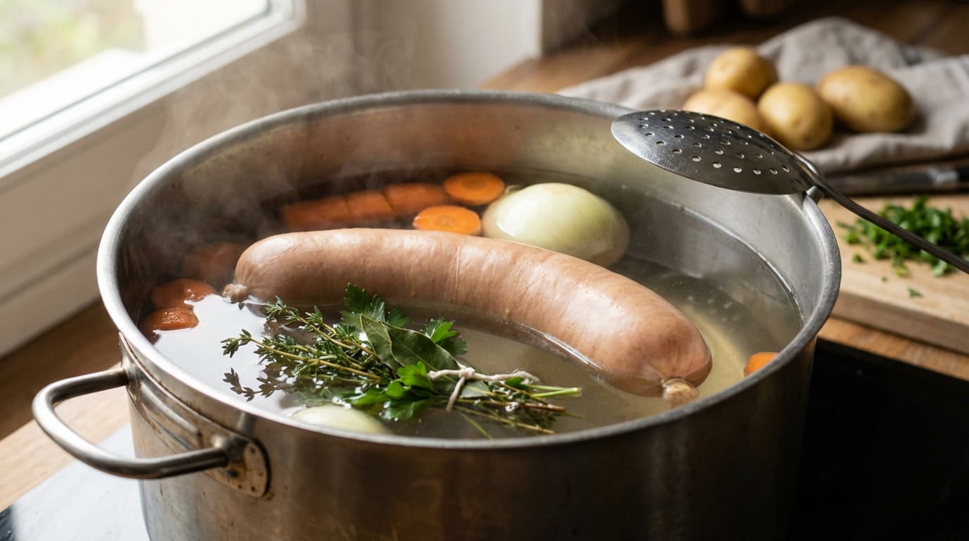 Cuisson de l’andouille à l’eau : méthode, temps et astuces pour une tendreté parfaite