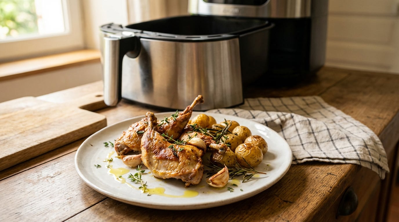 Cuisses de lapin au air fryer : la recette facile pour une viande tendre et dorée