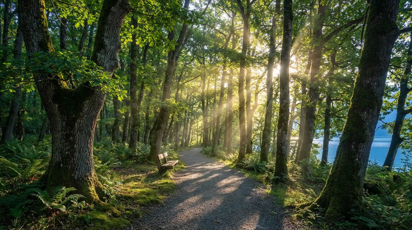 Forêt de Ripaille : découvrir la zone géographique par latitude 46.395056 et longitude 6.498245