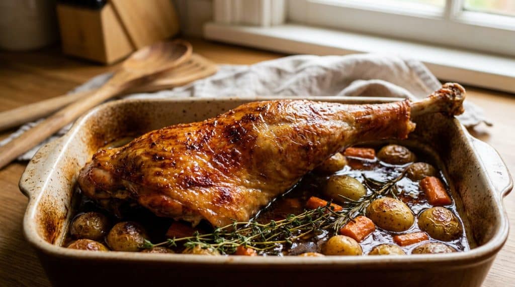 recette cuisse de dinde moelleuse au four