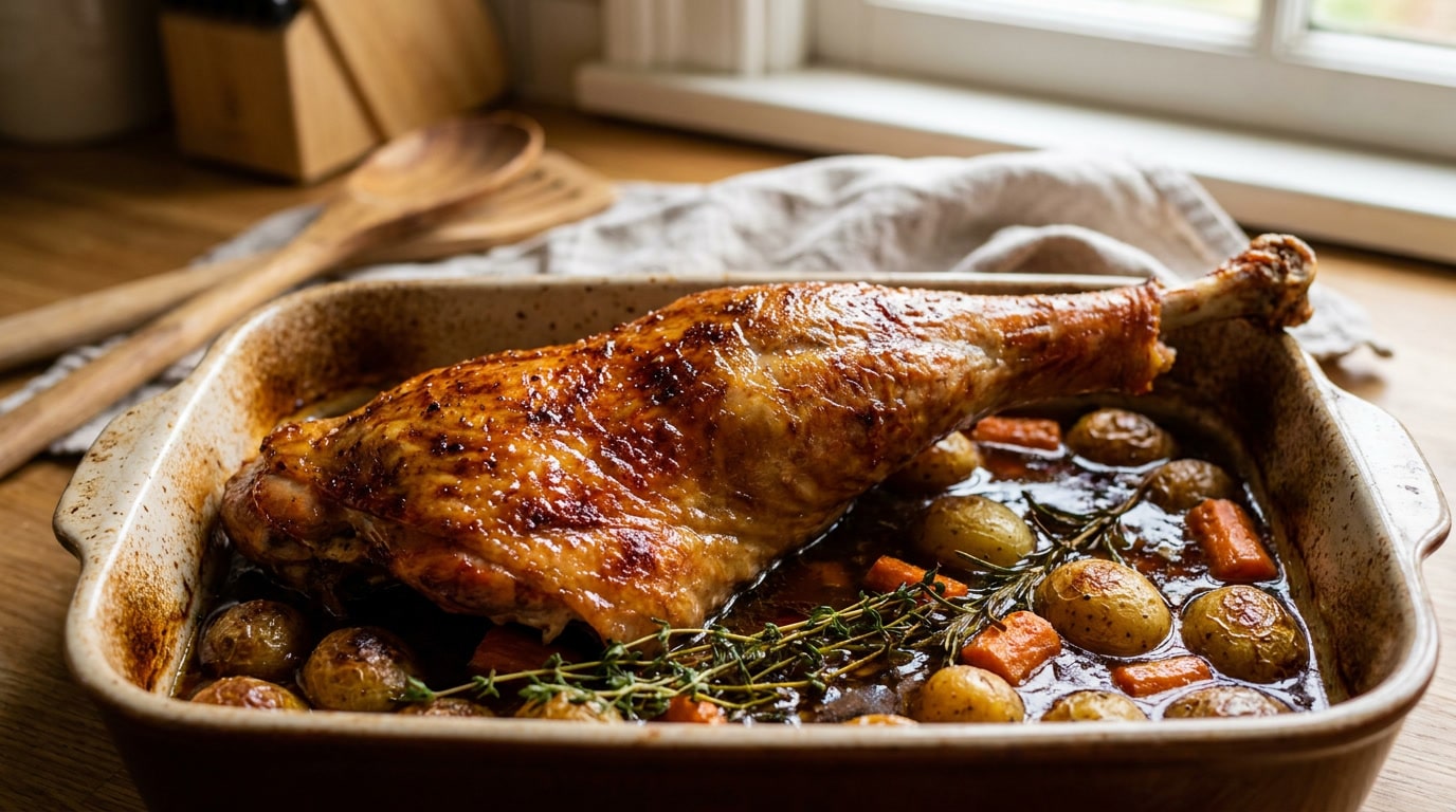 Recette cuisse de dinde moelleuse au four : facile et savoureuse